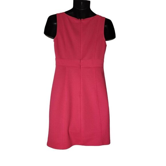 American Living Sheath Dress Women Sz 8 PInk Waffle Knit Full Zip Sleeveless - Picture 2 of 5